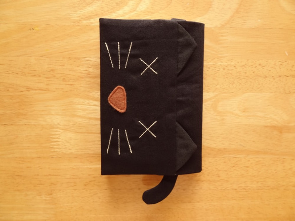 【文庫本用】黒猫のブックカバー(××) 2枚目の画像