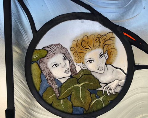 ステンドグラスパネル～闇の中の妖精達 その他インテリア雑貨 Atelier