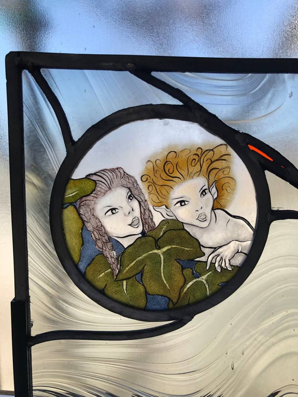 ステンドグラスパネル～闇の中の妖精達 その他インテリア雑貨 Atelier