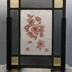 絵付けステンドグラスパネル～桜 その他インテリア雑貨 Atelier