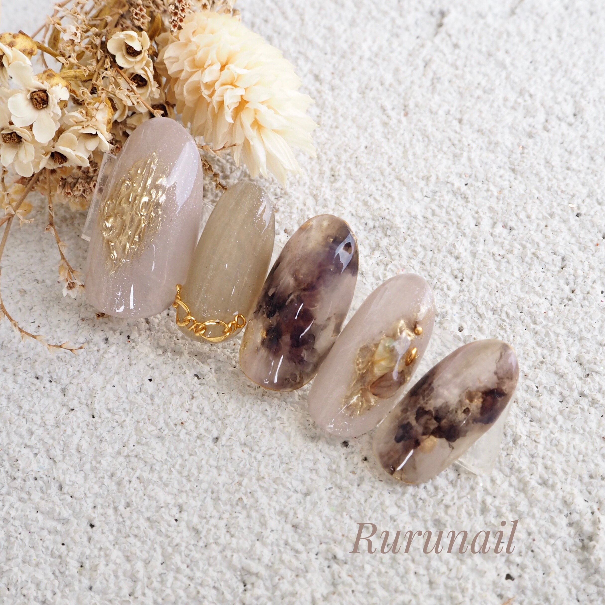 ネイルチップ/絶妙/ニュアンス/大人/ミラー/シェル/488