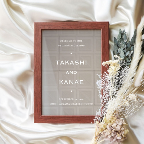 送料無料【ウェルカムボードミラー】結婚式・披露宴用デザイン