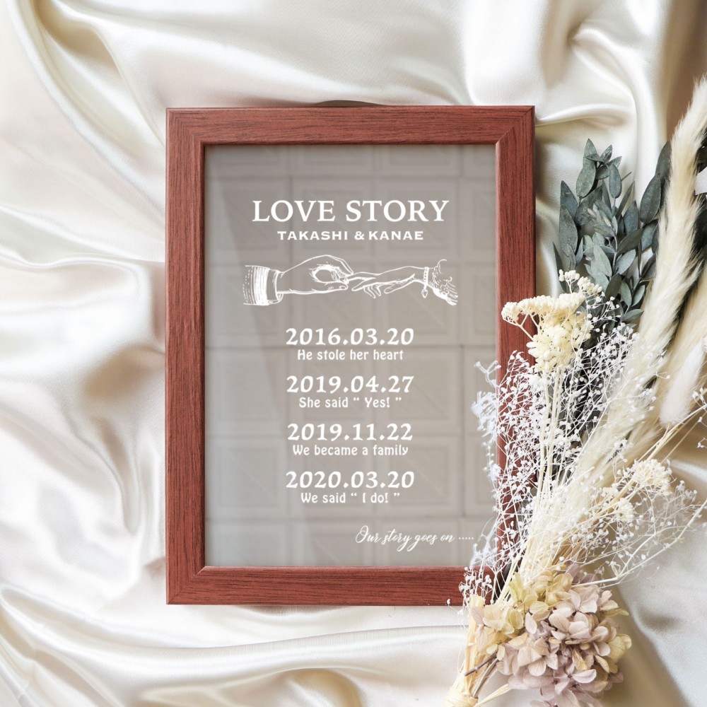 送料無料【ラブストーリー③】ミラータイプ/結婚式・披露宴ウェルカムスペース用