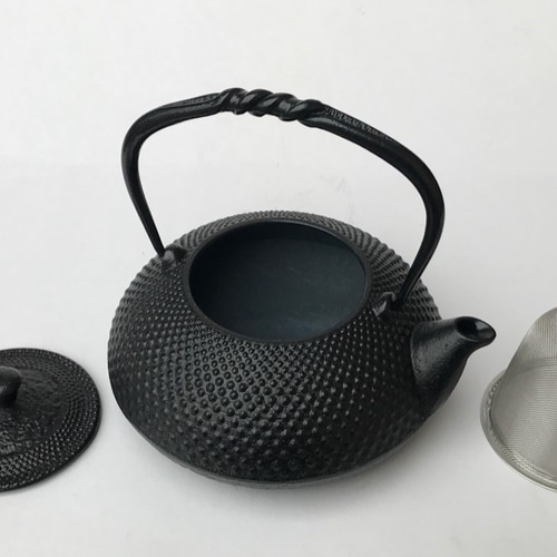 南部鉄器 鉄瓶 「小あられ」 黒 0.5L その他キッチン小物 南部鉄器工房