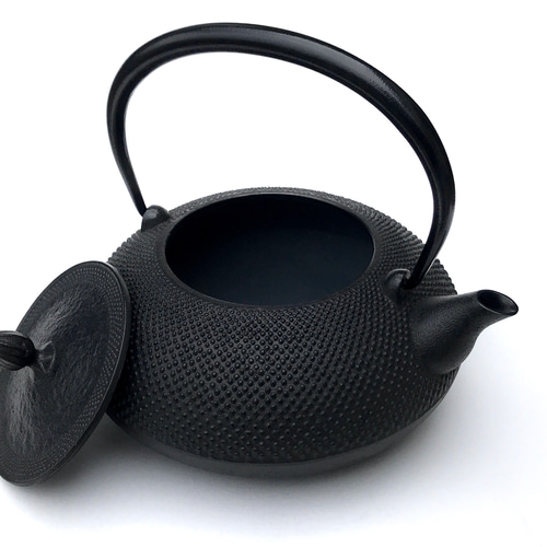 南部鉄器 鉄瓶 「平丸あられ」 黒 1.2L その他キッチン小物 南部鉄器