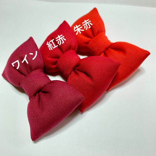 ぷっくりリボン☆キッズとベビーの蝶ネクタイ☆ヘアゴムとしても使える 