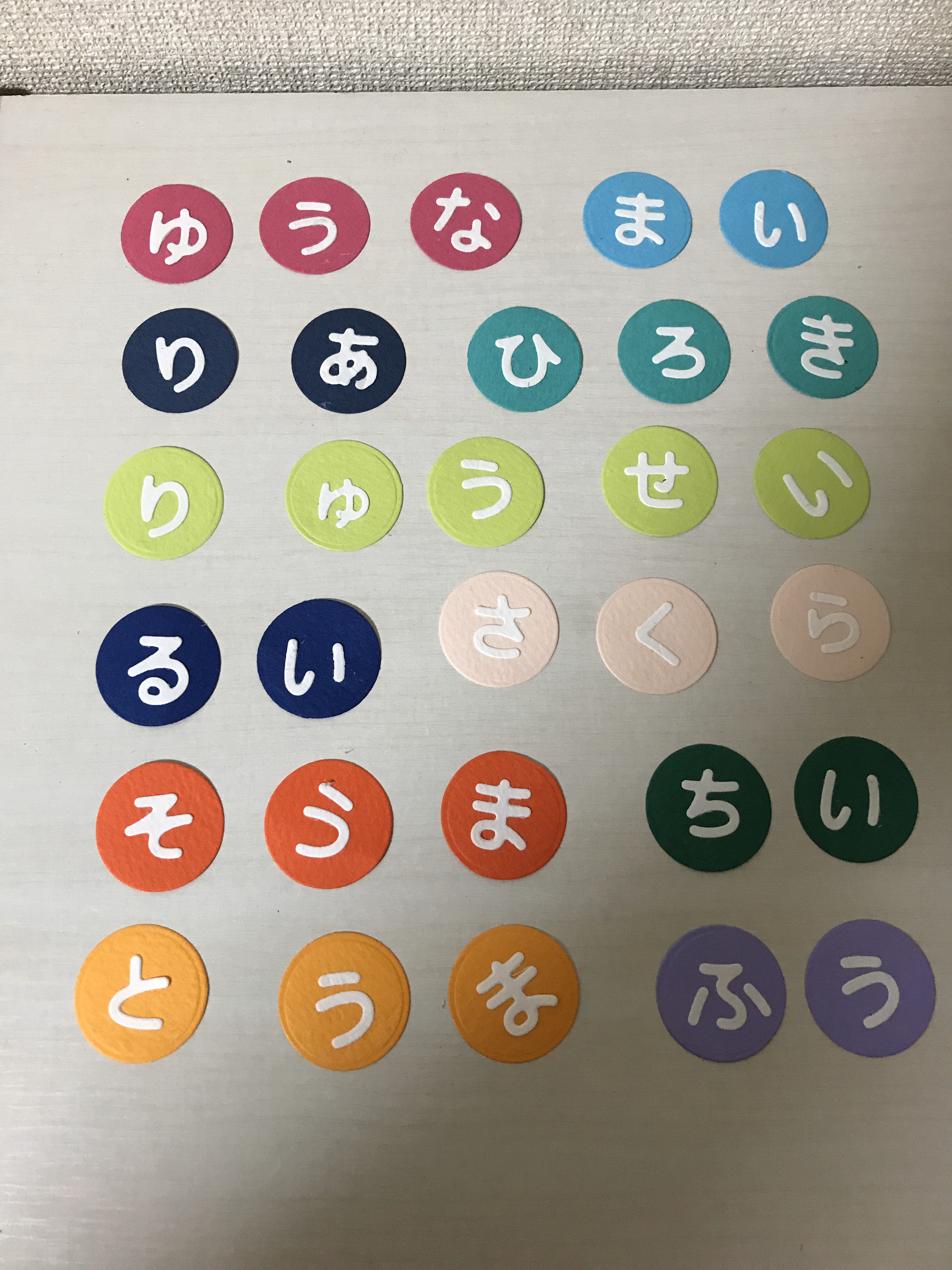 ダイ 1文字5cmひらがな①②③④⑤セット　カッティング
