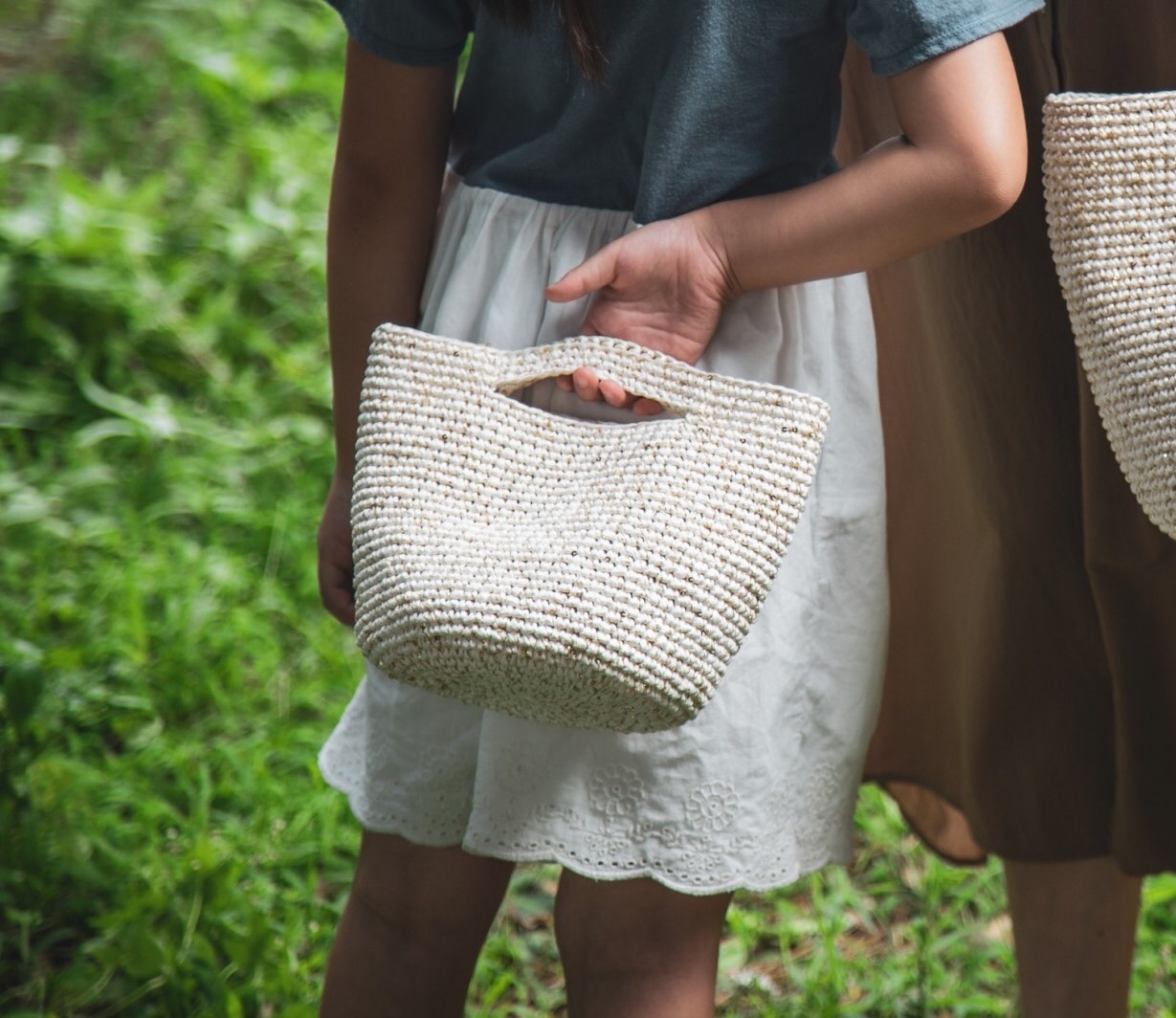 ホワイト×ゴールドスパンコール　small