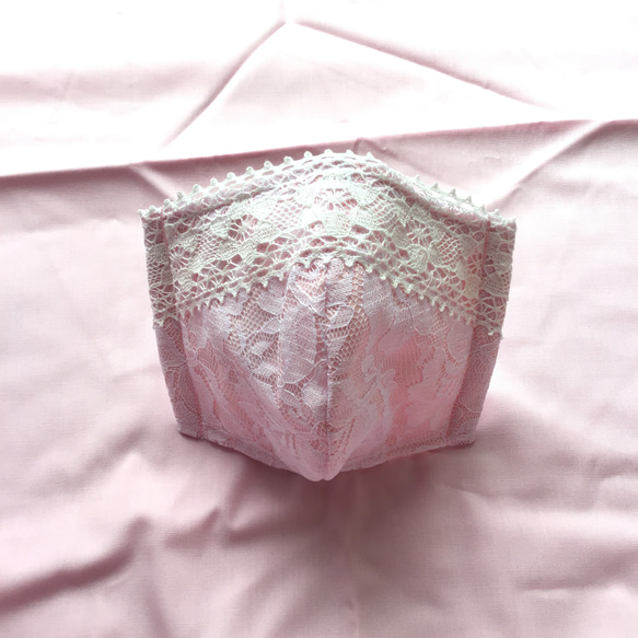 嬰兒粉色 x 白色毛巾布面膜 第2張的照片