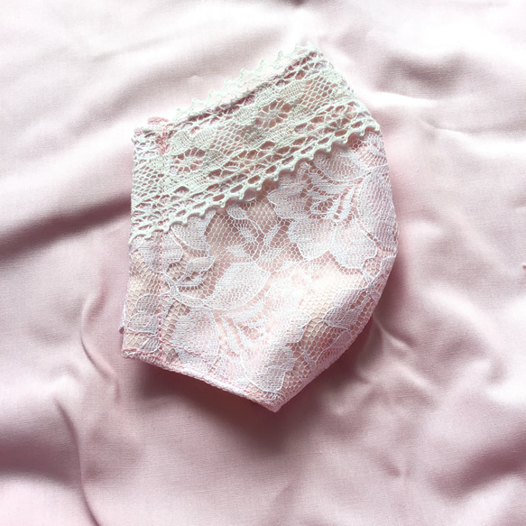 嬰兒粉色 x 白色毛巾布面膜 第5張的照片