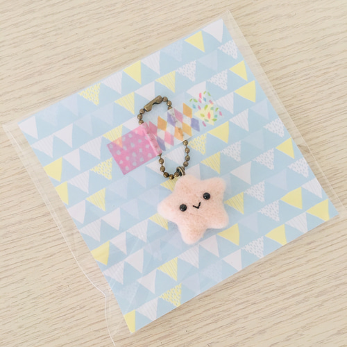 願いを込めて☆*:.｡. お星様の羊毛フェルトマスコット キーホルダー