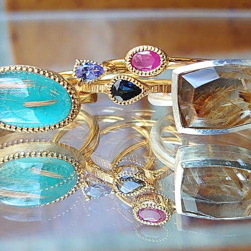 タンザナイトのしずく ペアシェイプカット シルバーSV925製リング 指輪