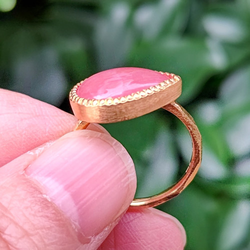 ロードクロサイト バラ色のしずく 5.77ct シルバーSV925リング 指輪  