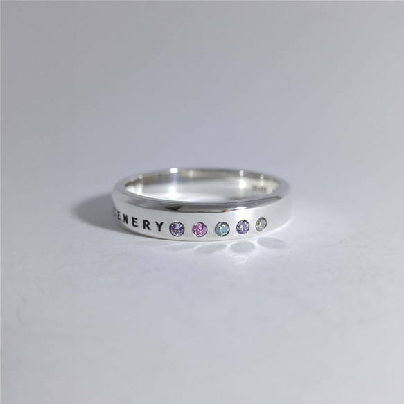 繡球銀配飾戒指（中性）五元素 第1張的照片