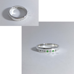 新鮮綠銀配飾戒指（中性）五元素 第2張的照片
