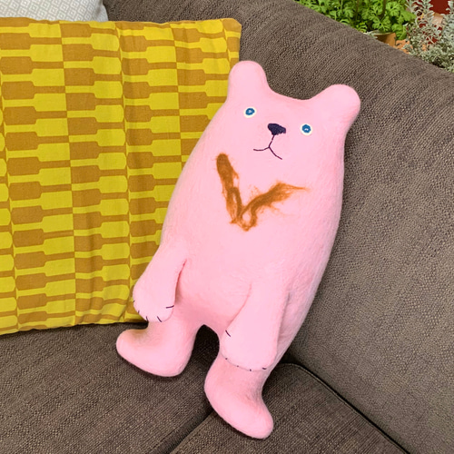 ジャンボ（40cm角）で作る 推し色くまちゃん（R-31） | SUN FELT