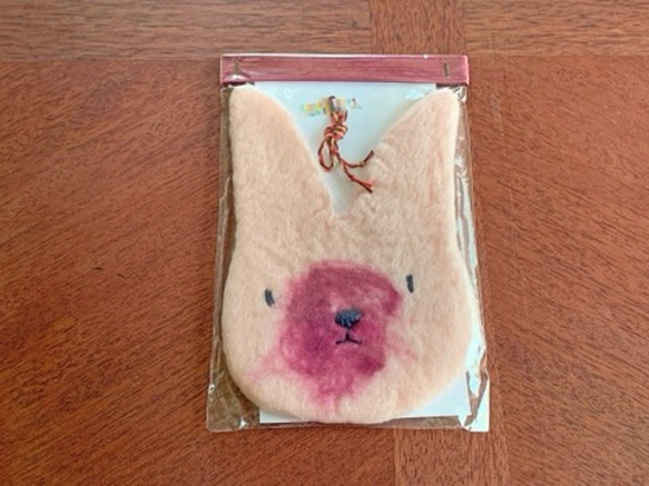 フェルトソープ作りキット　「うしゃぼん」　淡いピンク色×マゼンタ 4枚目の画像