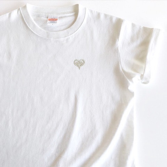 オーロラハート♡ホワイトTシャツ（受注生産） 3枚目の画像