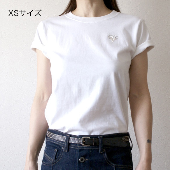 オーロラハート♡ホワイトTシャツ（受注生産） 4枚目の画像