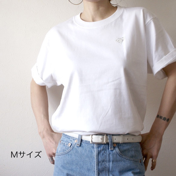 オーロラハート♡ホワイトTシャツ（受注生産） 6枚目の画像