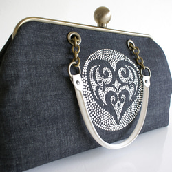 Heart on Denim Bag -Handmade- 2枚目の画像