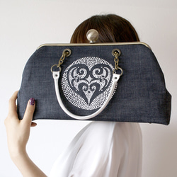 Heart on Denim Bag -Handmade- 5枚目の画像