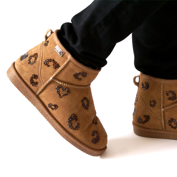 Leopard Boots／豹柄スワロのアンクルブーツ 3枚目の画像