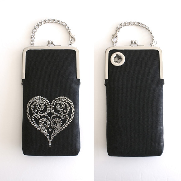 HEART スマホポーチ／iPhoneケース／mini bag 1枚目の画像
