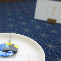 かながわおきなみうら イヤリング Under the Wave off Kanagawa earring 4枚目の画像