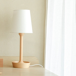 トレイ小さなパネルランプ木製テーブルランプドイツブナ 2枚目の画像