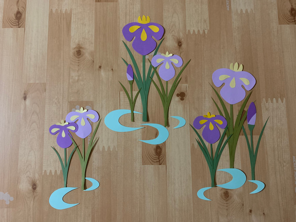 壁面飾り【菖蒲】5月　季節の花　 1枚目の画像