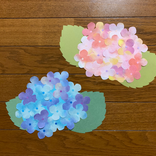壁面飾り【紫陽花】紫陽花 6月 切り絵 とことこ♪ 通販 11605820