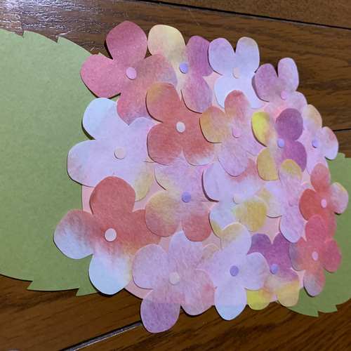 壁面飾り【紫陽花】紫陽花 6月 切り絵 とことこ♪ 通販 11605820