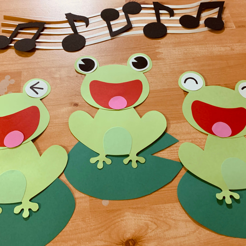 壁面飾り【愉快な仲間たち】6月 梅雨 かえる カタツムリ あじさい 切り