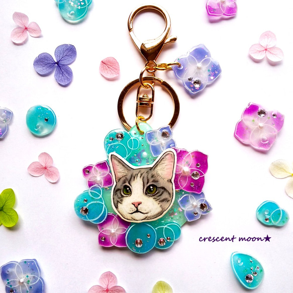 8/26、9点 兎 猫 チャーム オルゴナイト キーホルダー まとめ売り キーホルダー 猫 刺繍 ネコ チャーム ペット ハチワレ