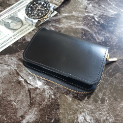 牛革 　レディース・メンズ　ミニ財布 　小さい　コンパクト　極小　オールインワン財布 1枚目の画像