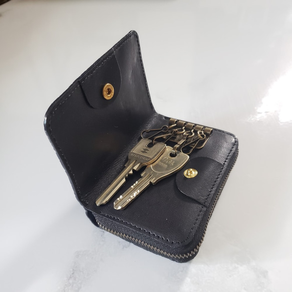 ワニ革 　レディース・メンズ　キャッシュレス時代のミニ財布 極小　オールインワン財布　クロコ　型押しには無い本物の魅力 6枚目の画像
