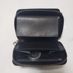 ワニ革 　レディース・メンズ　大容量のミニ財布 　コンパクト　多機能　オールインワン　キャッシュレス　クロコ　ブラック 8枚目の画像