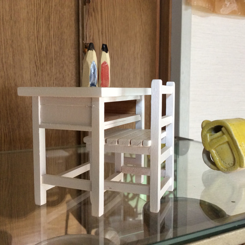 学校 机 木製 昭和レトロ よじる