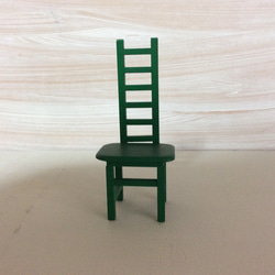 木製ミニチュア家具背の高い椅子(白)「creema限定」 8枚目の画像