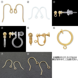 ドイツ製べっ甲丸10とナツメ（オフホワイトG）とメタルサークルG♡ピアス・イヤリング♪【K18・K14GF対応】 3枚目の画像