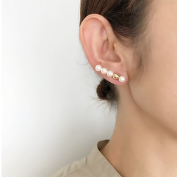 華麗珍珠耳環/耳環套裝 第2張的照片