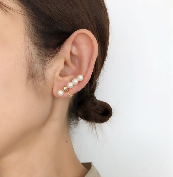 華麗珍珠耳環/耳環套裝 第10張的照片