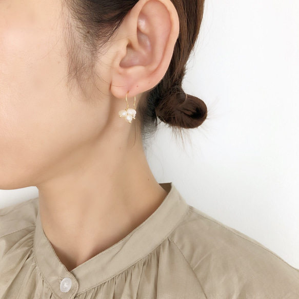 華麗珍珠耳環/耳環套裝 第3張的照片