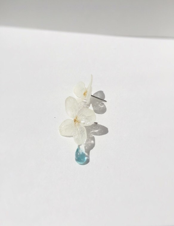 キラキラぽたり 紫陽花 pierce/earring 2枚目の画像