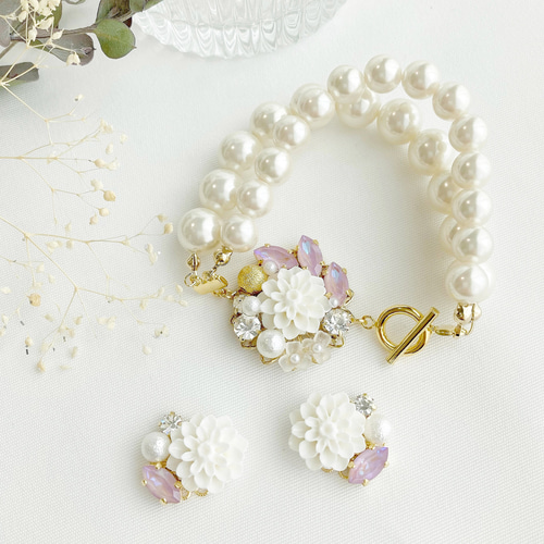 世界四大宝石ルビーと薔薇のとんぼ玉で魅せる姫系 天然石
