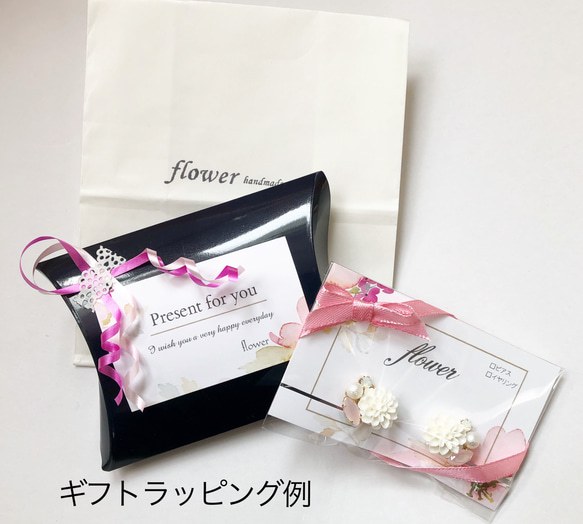 桜フラワーのビジューネックレス&イヤリング/ピアス 8枚目の画像