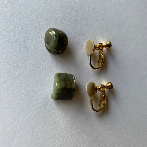 やまちゃん様出雲石の16kgpイヤリング イヤリング・ノンホールピアス  