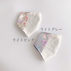 接触冷感♡高島ちぢみ♡アンティークフラワー✿︎不織布マスクカバー 3枚目の画像