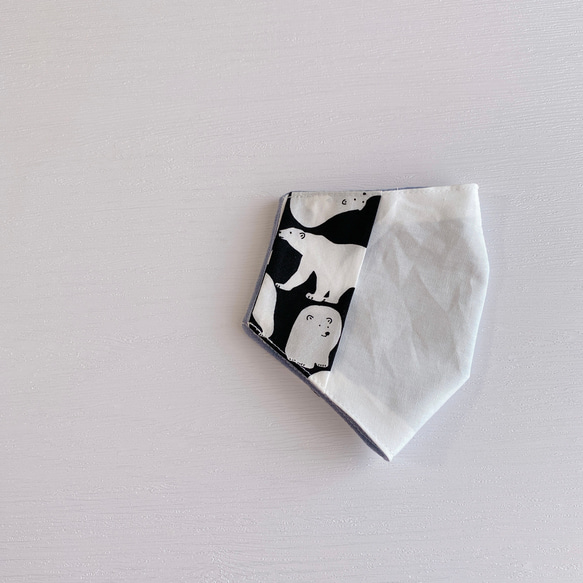 接触冷感✿︎シロクマさん♡不織布マスクカバー 3枚目の画像